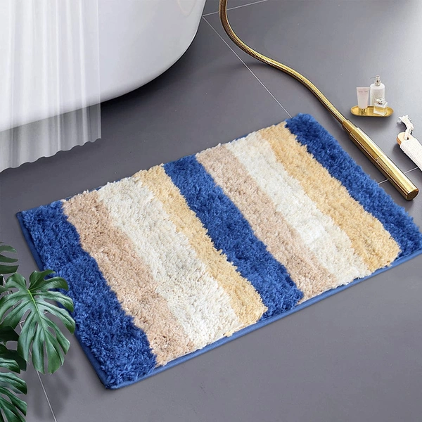 Luxe Home International Bathmat Jaricho Microfiber 2500 GSM Anti-Skid ( 40Cm x 60Cm , Sky , Pack of 1 ) - 40x60 cm, Sky
