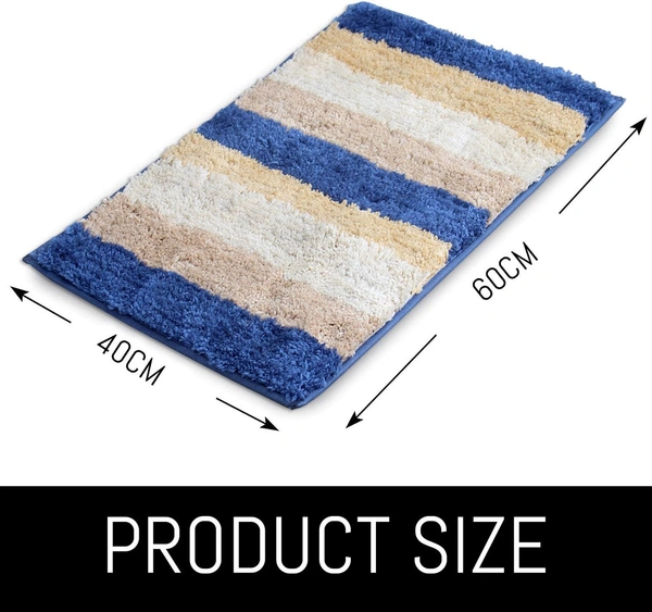 Luxe Home International Bathmat Jaricho Microfiber 2500 GSM Anti-Skid ( 40Cm x 60Cm , Sky , Pack of 1 ) - 40x60 cm, Sky