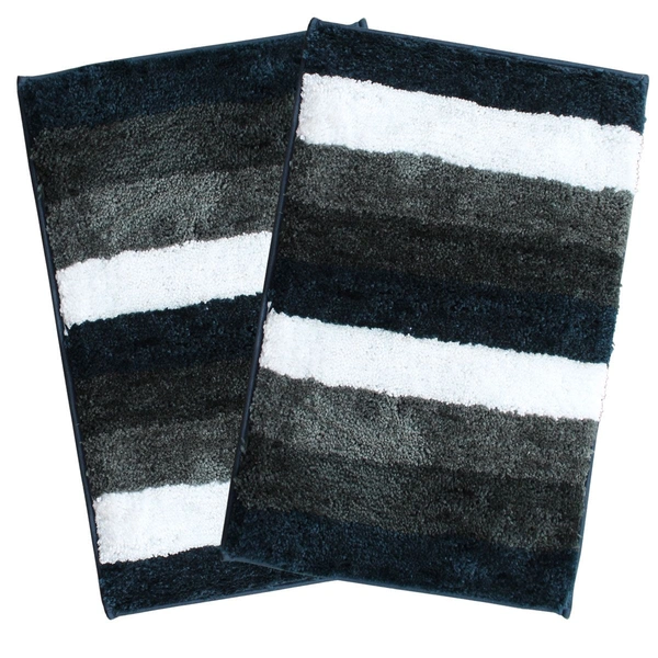 Luxe Home International Bathmat Jaricho Microfiber 2500 GSM Anti-Skid ( 40Cm x 60Cm , Forest Green , Pack of 2 ) - 40x60 cm, Forest Green