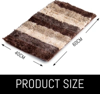 Luxe Home International Bathmat Jaricho Microfiber 2500 GSM Anti-Skid ( 40Cm x 60Cm , Amber , Pack of 1 ) - 40x60 cm, Amber