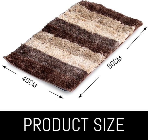 Luxe Home International Bathmat Jaricho Microfiber 2500 GSM Anti-Skid ( 40Cm x 60Cm , Amber , Pack of 1 ) - 40x60 cm, Amber