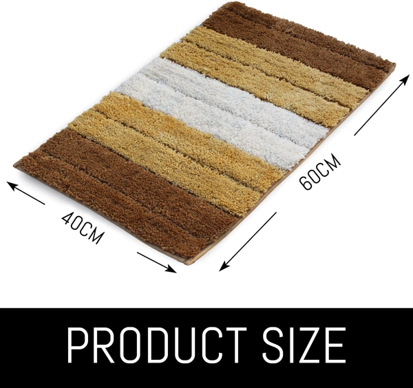 Luxe Home International Bathmat Luxury Microfiber 2500 GSM Anti-Skid ( Tobacco , 40 Cm x 60 Cm , Pack of 1 ) - 40x60 cm, Tobacco