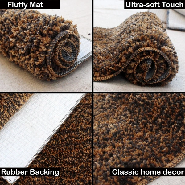 Luxe Home International Bathmat Moscow Microfiber 1600 GSM Anti-Skid ( Sunflower , 38 Cm x 58 Cm , Pack of 1 ) - Sunflower