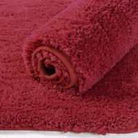 Luxe Home International Bathmat Newman Microfiber 2500 GSM Anti Slip ( Mahroon, 60x90 cm, Pack of 1 ) - 60x90 cm, Mahroon