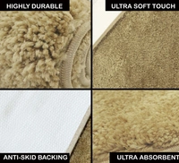 Luxe Home International Carpet Newman Microfiber 2500 GSM Anti Slip ( Anti Gold, 4x6 Ft, Pack of 1 ) - 4x6 Ft, Anti Gold