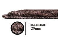 Luxe Home International Bathmat Norway Microfiber 1600 GSM Anti-Skid ( Chocolate , 38 Cm x 58 Cm , Pack of 1 ) - Chocolate