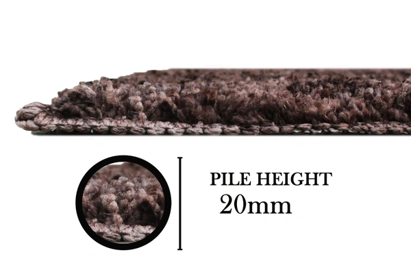 Luxe Home International Bathmat Norway Microfiber 1600 GSM Anti-Skid ( Chocolate , 38 Cm x 58 Cm , Pack of 1 ) - Chocolate