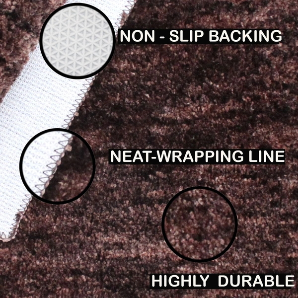 Luxe Home International Bathmat Norway Microfiber 1600 GSM Anti-Skid ( Chocolate , 38 Cm x 58 Cm , Pack of 1 ) - Chocolate