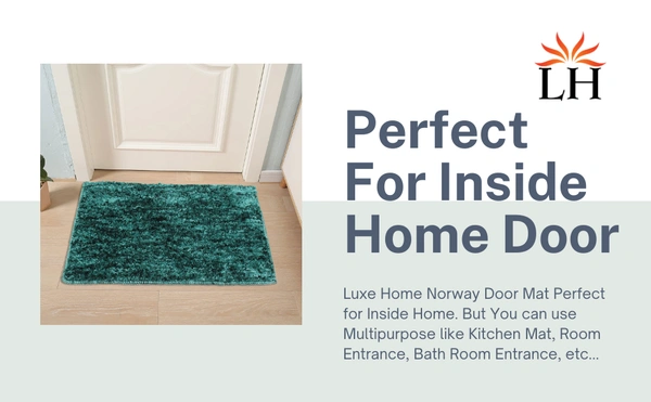 Luxe Home International Bathmat Norway Microfiber 1600 GSM Anti-Skid ( Coffee , 38 Cm x 58 Cm , Pack of 1 ) - Coffee