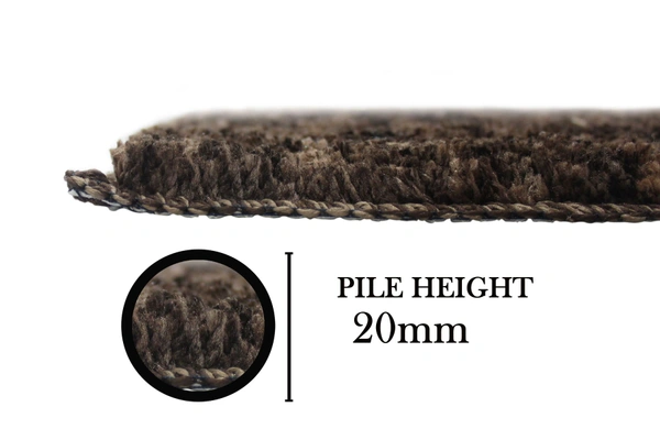 Luxe Home International Bathmat Norway Microfiber 1600 GSM Anti-Skid ( Coffee , 38 Cm x 58 Cm , Pack of 1 ) - Coffee