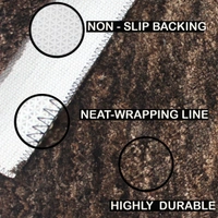 Luxe Home International Bathmat Norway Microfiber 1600 GSM Anti-Skid ( Coffee , 38 Cm x 58 Cm , Pack of 1 ) - Coffee