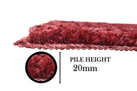 Luxe Home International Bathmat Norway Microfiber 1600 GSM Anti-Skid ( Red , 38 Cm x 58 Cm , Pack of 1 ) - Red