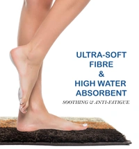 Luxe Home International Bathmat Oyster Microfiber 1600 GSM Anti-Skid ( Teracotta , 38 Cm x 58 Cm , Pack of 1 ) - 38x58 cm, Teracotta