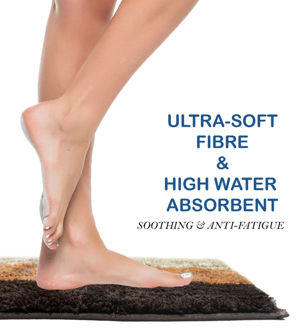 Luxe Home International Bathmat Oyster Microfiber 1600 GSM Anti-Skid ( Teracotta , 38 Cm x 58 Cm , Pack of 1 ) - 38x58 cm, Teracotta