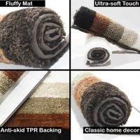 Luxe Home International Bathmat Oyster Microfiber 1600 GSM Anti-Skid ( Teracotta , 38 Cm x 58 Cm , Pack of 1 ) - 38x58 cm, Teracotta