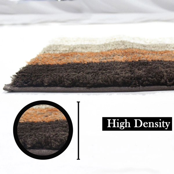 Luxe Home International Bathmat Oyster Microfiber 1600 GSM Anti-Skid ( Teracotta , 38 Cm x 58 Cm , Pack of 1 ) - 38x58 cm, Teracotta