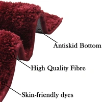 Luxe Home International Bathmat Oyster Microfiber 1600 GSM Anti-Skid ( Lava , 38 Cm x 58 Cm , Pack of 1 ) - 38x58 cm, Lava