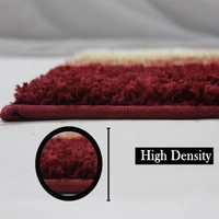 Luxe Home International Bathmat Oyster Microfiber 1600 GSM Anti-Skid ( Lava , 38 Cm x 58 Cm , Pack of 1 ) - 38x58 cm, Lava