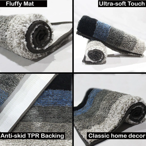 Luxe Home International Bathmat Oyster Microfiber 1600 GSM Anti-Skid ( Sandune , 38 Cm x 58 Cm , Pack of 1 ) - 38x58 cm, Sandune