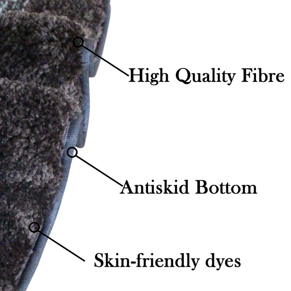 Luxe Home International Bathmat Oyster Microfiber 1600 GSM Anti-Skid ( Burnt Green , 38 Cm x 58 Cm , Pack of 1 ) - 38x58 cm, Burnt Green