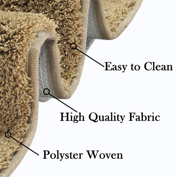 Luxe Home International Bathmat Sensuous Microfiber 2500 GSM Anti-Skid ( Antigold , 40 Cm x 60 Cm , Pack of 1 ) - 40x60 cm, Anti Gold