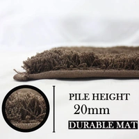 Luxe Home International Bathmat Sensuous Microfiber 2500 GSM Anti-Skid ( Coffee , 60 Cm x 90 Cm , Pack of 1 ) - 60x90 cm, Coffee