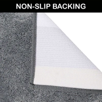 Luxe Home International Bathmat Sensuous Microfiber 2500 GSM Anti-Skid ( Grey , 40 Cm x 60 Cm , Pack of 1 ) - 40x60 cm, Grey