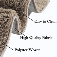 Luxe Home International Bathmat Sensuous Microfiber 2500 GSM Anti-Skid ( Taupe , 60 Cm x 90 Cm , Pack of 1 ) - 60x90 cm, Taupe