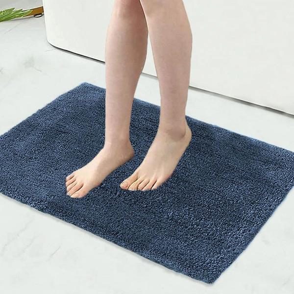 Luxe Home International Bathmat Sensuous Microfiber 2500 GSM Anti-Skid ( Teal , 40 Cm x 60 Cm , Pack of 1 ) - 40x60 cm, Teal