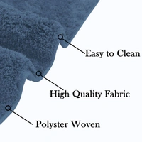 Luxe Home International Bathmat Sensuous Microfiber 2500 GSM Anti-Skid ( Teal , 40 Cm x 60 Cm , Pack of 1 ) - 40x60 cm, Teal