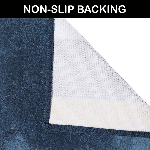 Luxe Home International Bathmat Sensuous Microfiber 2500 GSM Anti-Skid ( Teal , 40 Cm x 60 Cm , Pack of 1 ) - 40x60 cm, Teal