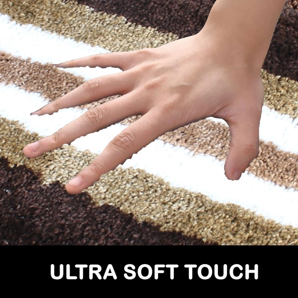 Luxe Home International Runner Turkey Microfiber 1600 GSM Anti-Skid ( Chocolate , 58 Cm x 140 Cm , Pack of 1 ) - Chocolate