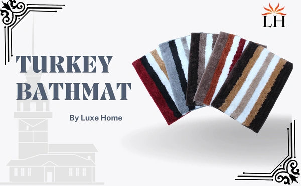 Luxe Home International Bathmat Turkey Microfiber 1600 GSM Anti-Skid ( Coffee , 38 Cm x 58 Cm , Pack of 1 ) - Coffee