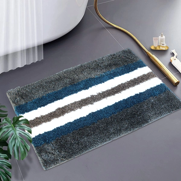 Luxe Home International Bathmat Turkey Microfiber 1600 GSM Anti-Skid ( Teal , 38 Cm x 58 Cm , Pack of 1 ) - Teal