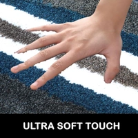 Luxe Home International Runner Turkey Microfiber 1600 GSM Anti-Skid ( Teal , 58 Cm x 140 Cm , Pack of 1 ) - Teal