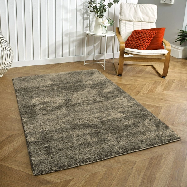 Luxe Home International Carpet Newman Microfiber 2500 GSM Anti Slip ( taupe, 4x6 Ft, Pack of 1 ) - 4x6 Ft, taupe