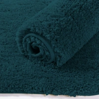 Luxe Home International Bathmat Newman Microfiber 2500 GSM Anti Slip ( Teal, 60x90 cm, Pack of 1 ) - 60x90 cm, Teal