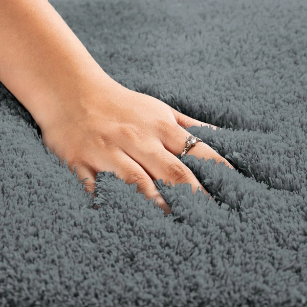 Luxe Home International Carpet Super Soft Anti Slip Vegas Rectangular Rugs For Bedroom,Livingroom(Grey,3X5 Feet) - 3x5 Ft, Grey