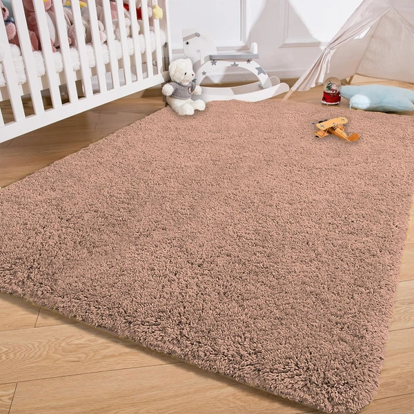 Luxe Home International Carpet Super Soft Anti Slip Vegas Rectangular Rugs For Bedroom,Livingroom(Peach,3X5 Feet) - 3x5 Ft, Peach