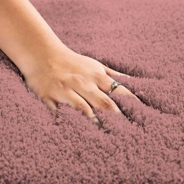 Luxe Home International Carpet Super Soft Anti Slip Vegas Rectangular Rugs For Bedroom,Livingroom(Fuscia,3X5 Feet),Pink - 3x5 Ft, Fuscia