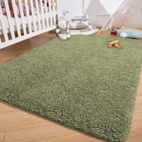 Luxe Home International Carpet Super Soft Anti Slip Vegas Rectangular Rugs For Bedroom,Livingroom(Green,3X5 Feet) - 3x5 Ft, Green