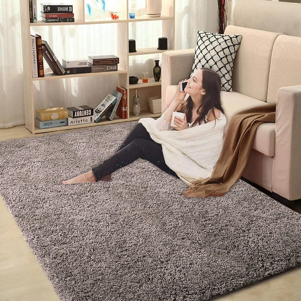 Luxe Home International Carpet Super Soft Anti Slip Vegas Rectangular Rugs For Bedroom,Livingroom(Cocoa,3X5 Feet) - 3x5 Ft, Cocoa