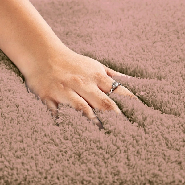 Luxe Home International Carpet Super Soft Anti Slip Vegas Rectangular Rugs For Bedroom,Livingroom(Peach,4X6 Feet) - 4x6 Ft, Peach