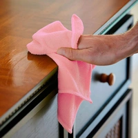 Luxe Home International Cleaning Cloths, All-Purpose Softer Highly Absorbent, Lint Free - Streak Free Washable Cloth for House, Kitchen, Car, Window, Gifts (12in x 12in , Pink , Pack of 10 ) - Pink