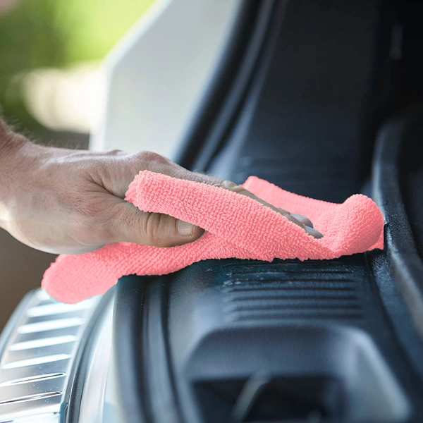 Luxe Home International Cleaning Cloths, All-Purpose Softer Highly Absorbent, Lint Free - Streak Free Washable Cloth for House, Kitchen, Car, Window, Gifts (12in x 12in , Pink , Pack of 10 ) - Pink