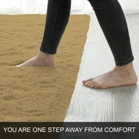 Luxe Home International Floor Runner Marino Fur 2000 GSM Super Soft ( A.Gold , 2x5 Ft , Pack of 1 ) - 2x5 Ft, Anti Gold