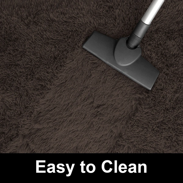 Luxe Home International Carpet Marino Fur 2000 GSM Super Soft ( Chocolate , 4x6 Ft , Pack of 1 ) - 4x6 Ft, Chocolate