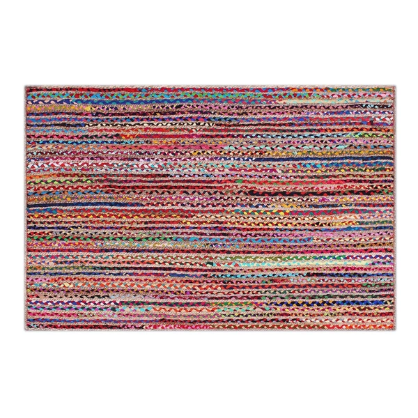 Luxe Home International Hand Made Jute Rug for Living Room, Floor ( Multi, 4x6 Rectangle ) - 4x6 Ft, Multi