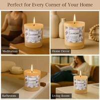 Luxe Home International Oudh Arabia Scented Candle 7.5x7 cm for Home Decor Bedroom Living Room Spa Bathroom Party Romantic Dinner and Gifting Pack of 1 Candle - 7.5x7cm, Beige