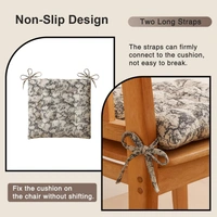 Luxe Home International Polyester Chair Cushion Pad for Office Chair , Soft Cushioned Seat Pad with Ties, Washable & Comfortable Chair Cushion 18X18 Inch, White (Pack of 2) - 45x45 cm, White